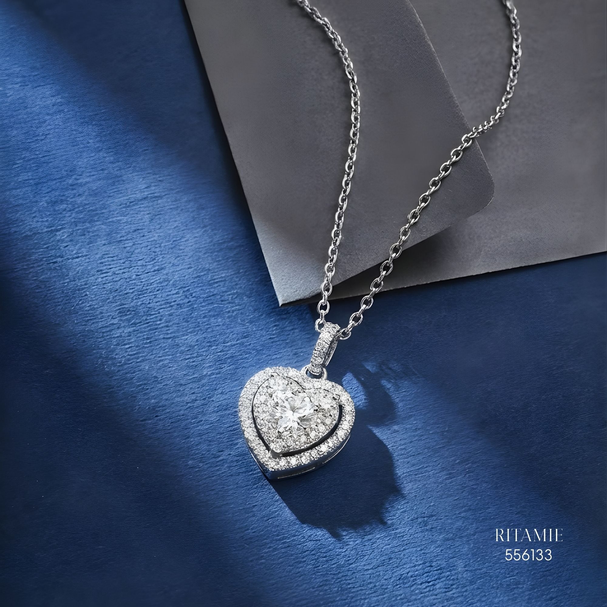 The Eternal Heart Silver Moissanite Necklace 556133