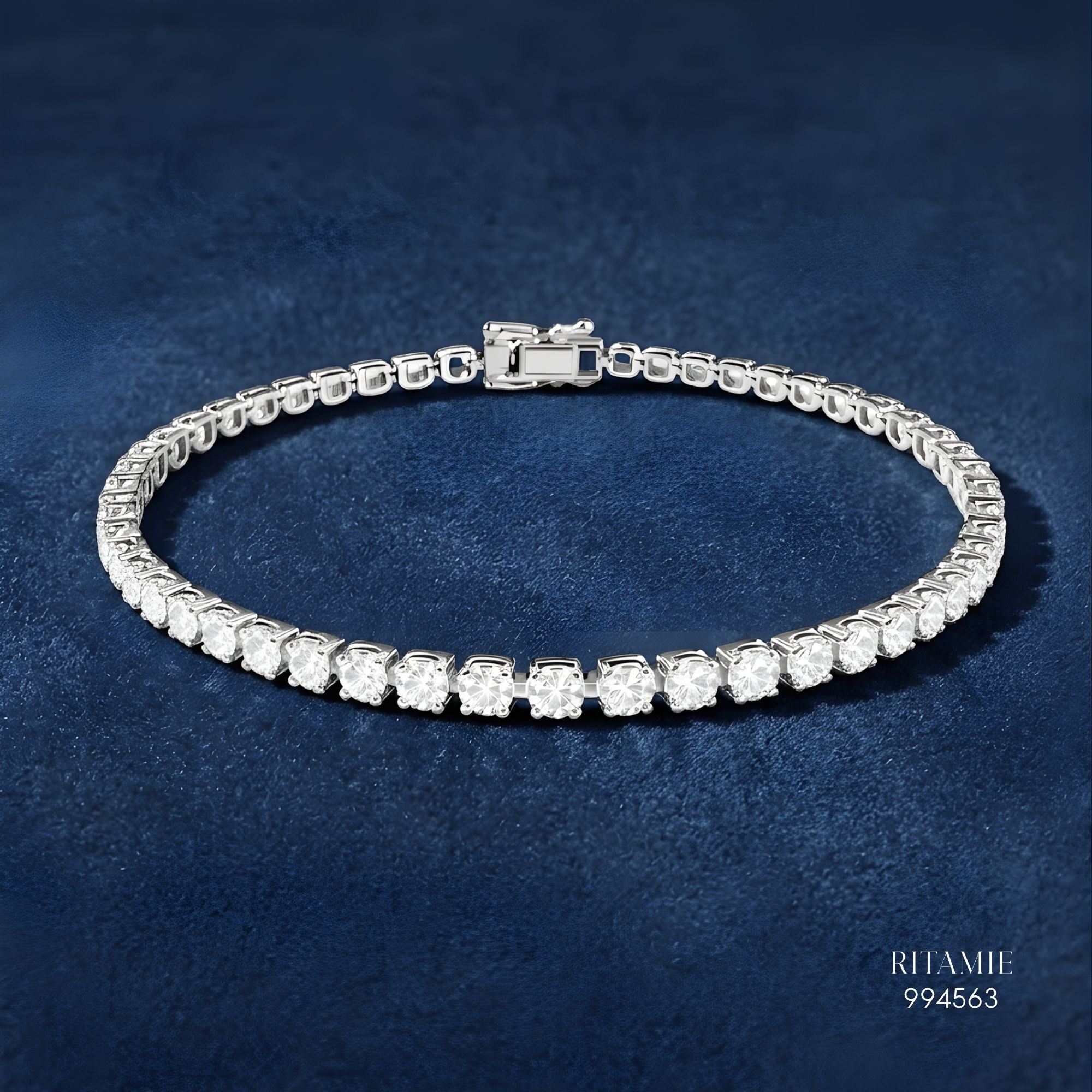 The Timeless Tennis Moissanite - 3mm Silver Bracelet 994563